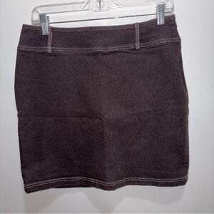 LOFT Espresso Denim Mini Skirt
